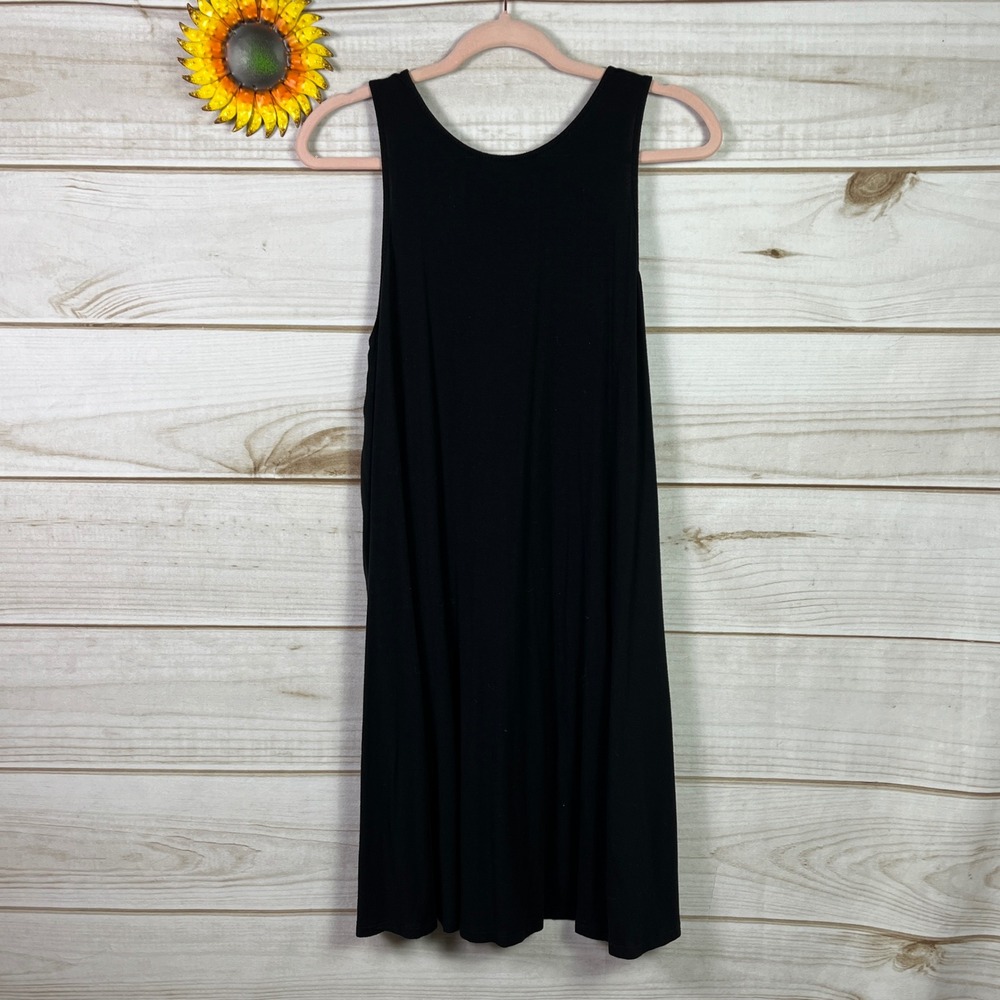 Old Navy Women Black Sleeveless Swing Dress Jersey M
